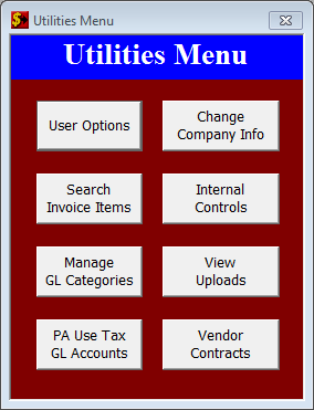Form: Utilities Menu